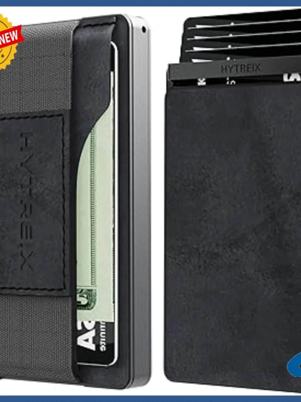 Slim RFID-Blocking Metal Wallet with Money Clip and Card Holder